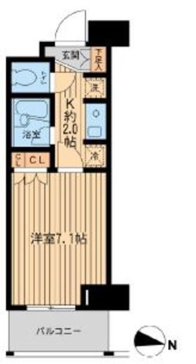 エコロジー東陽町 1207 間取り図