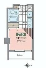 ホテル＆レジデンス六本木 710 間取り図