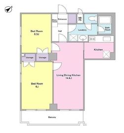 ベルファン西麻布 301 間取り図