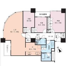 西早稲田パークタワー 29階 間取り図