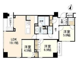 ブランズ目黒花房山 5階 間取り図