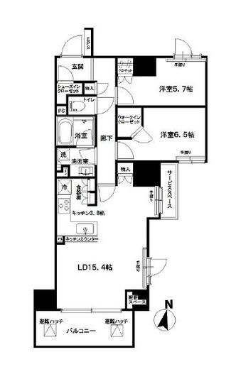 ザ・パークハウス赤羽イーストウイング 8階 間取り図