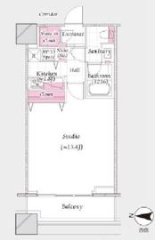 コンシェリア西新宿タワーズウエスト 8階 間取り図