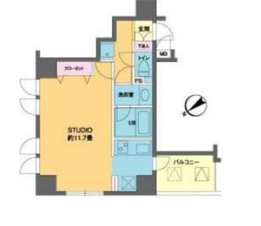 カスタリア北上野 1405 間取り図
