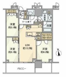 プラウドタワー小岩ファースト 9階 間取り図