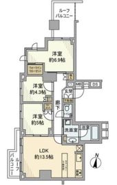 ブランズ文京小石川パークフロント 7階 間取り図