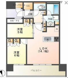 プラウドタワー小岩ファースト 9階 間取り図