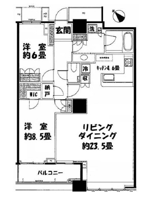 ザ・東京タワーズ シータワー 49階 間取り図