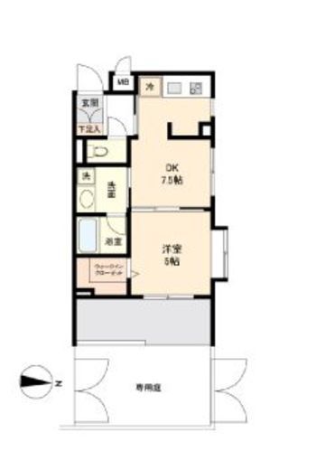 カッシア新高円寺 107 間取り図