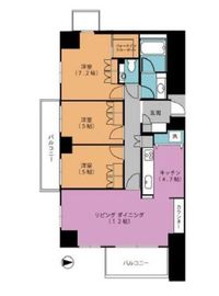 グランドメゾン西早稲田 3階 間取り図