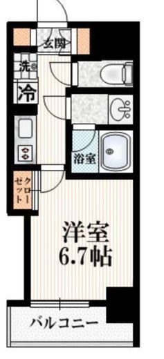 アトラス西日暮里道灌山 4階 間取り図