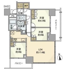 プラウドタワー小岩ファースト 13階 間取り図