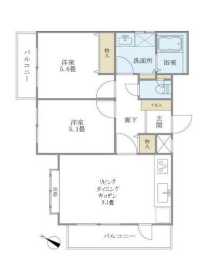 クレールベール碑文谷 205 間取り図