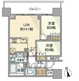 プラウドタワー小岩ファースト 10階 間取り図