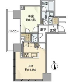 プラウドタワー小岩ファースト 7階 間取り図