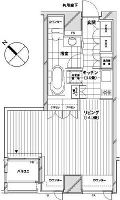 カスタリア銀座 1003 間取り図
