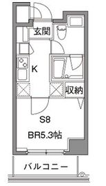 カスタリア中目黒 411 間取り図