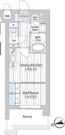 リブガーデン吾妻橋 203 間取り図