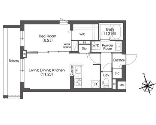 AIFLAT方南町 (アイフラット方南町) 205 間取り図