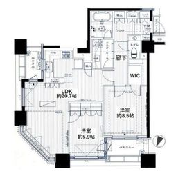 カテリーナ三田タワースイート イーストアーク 13階 間取り図