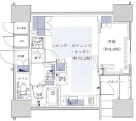 プレミスト渋谷宮益坂 11階 間取り図