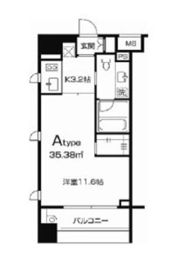 TLRレジデンス両国 1201 間取り図