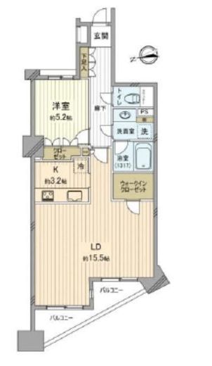 ジェイパーク御苑内藤町 7階 間取り図