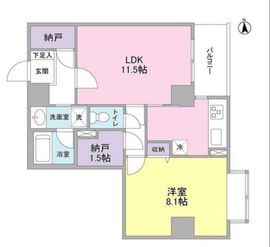 グランドゥール広尾 4階 間取り図