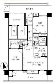 フォルスコート目黒大橋 7階 間取り図