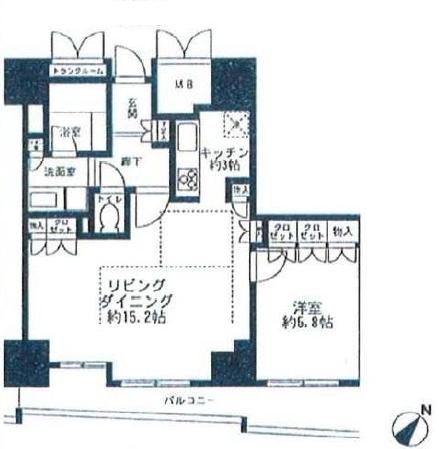 レフィール築地レジデンス 4階 間取り図