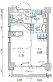 パークアクシス菊川ステーションゲート 501 間取り図