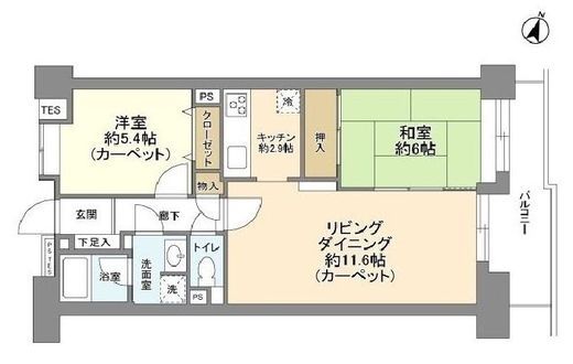 コア・スターレ西大井 12階 間取り図