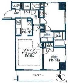 レフィール築地レジデンス 10階 間取り図
