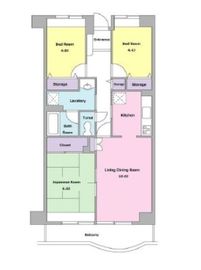 東雪谷プレイス 401 間取り図