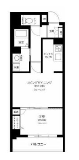 コアーズ勝どき 8階 間取り図