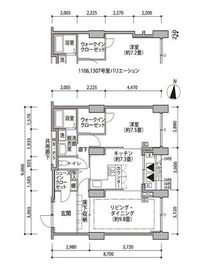 東雲キャナルコートCODAN 14-1307 間取り図