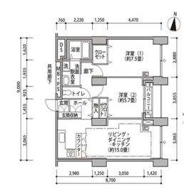 東雲キャナルコートCODAN 14-208 間取り図