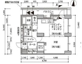 東雲キャナルコートCODAN 14-1401 間取り図