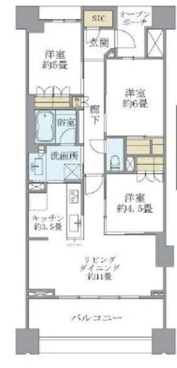 ブリリアときわ台ソライエレジデンス 13階 間取り図