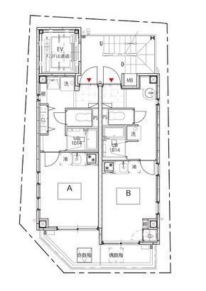 クーカイ・テラス中目黒 301 間取り図