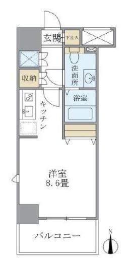 KDX吾妻橋レジデンス 801 間取り図