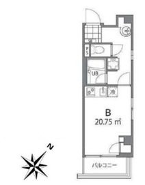 クーカイ・テラス中目黒 402 間取り図