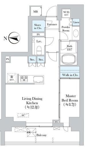 ディアナコート池田山公園 3階 間取り図