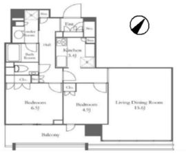 ブランズタワー豊洲 35階 間取り図
