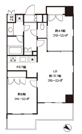 エピック東日本橋レジデンス 5階 間取り図