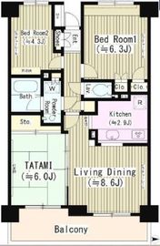 ラフィーネ阿佐谷 308 間取り図