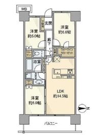 オーベルグランディオ品川勝島 17階 間取り図