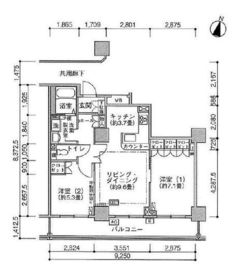 ジェイタワー西大井 14階 間取り図