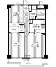 ガーデンコート下馬 304 間取り図