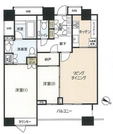 番町パークハウス 3階 間取り図